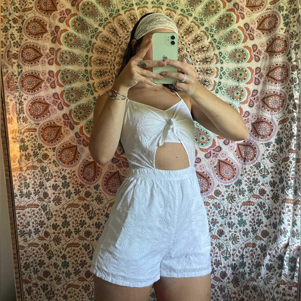 Aerie Tie Floral Romper